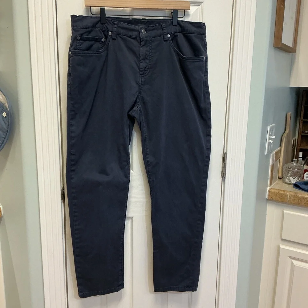 Brooks Brothers Men’s SZ 38/30 Slim Fit Stretch Cotton Garment Dyed Pants Navy